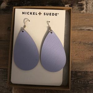 Nickel & suede earrings